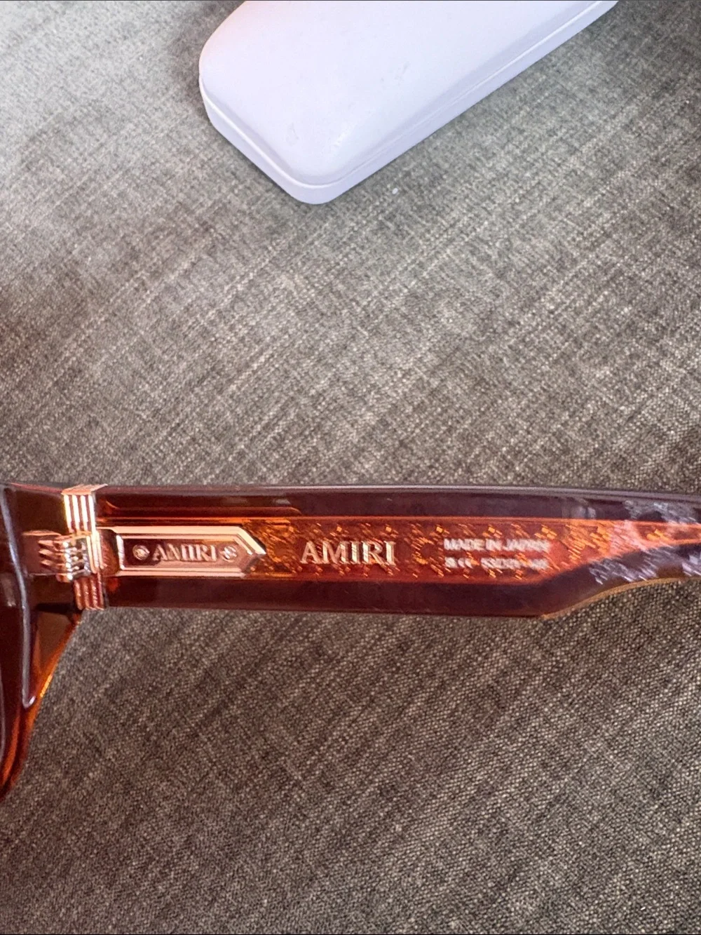 AMIRI Brown Tortoiseshell Sunglasses with Gold Accents